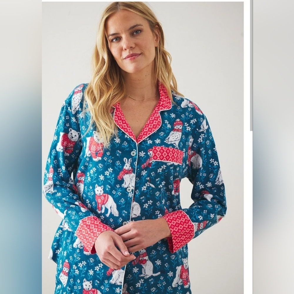 NWT Printfresh All Bundled Up, Long Lightweight Flannel Set, Size Small